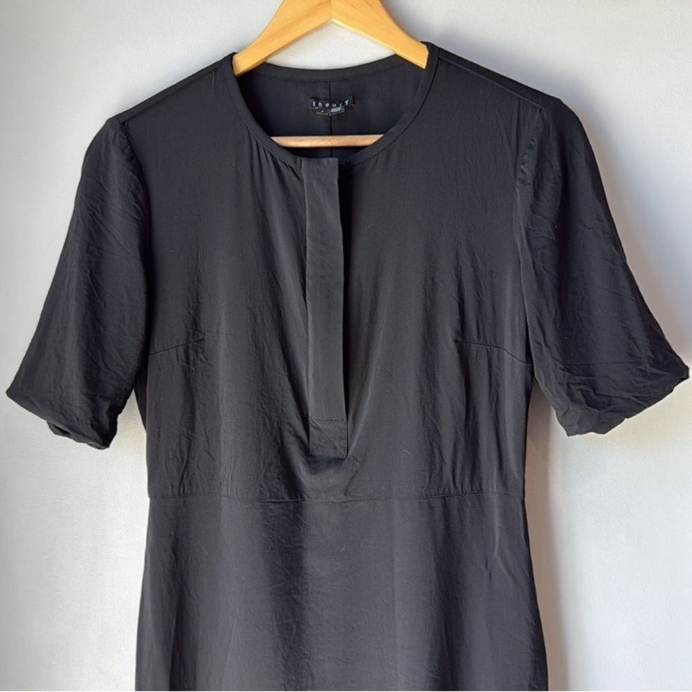 Theory Wool Blend Black Dress